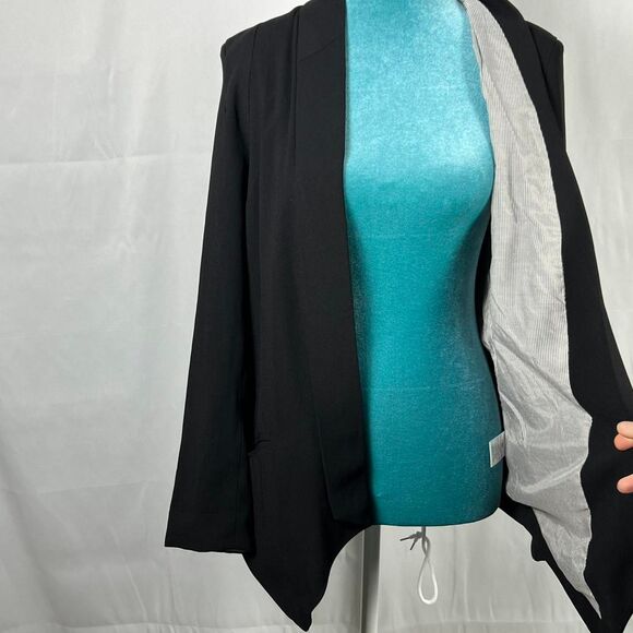 NWT Cartonnier Anthropologie Black Drape Waterfall Blazer (Size S) boho work - Picture 4 of 7